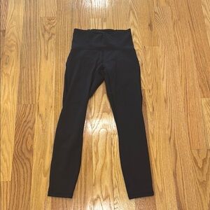 WOMENS size 4 Lululemon Athletica Black High-Waisted Leggings 25”